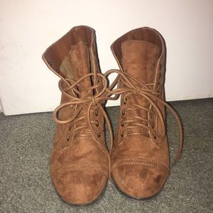 Lace up booties